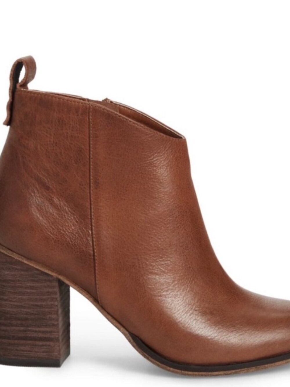 BP Lance Leather Block Heal Ankle Bootie Brown Size 9.5 EUC - Picture 2 of 6